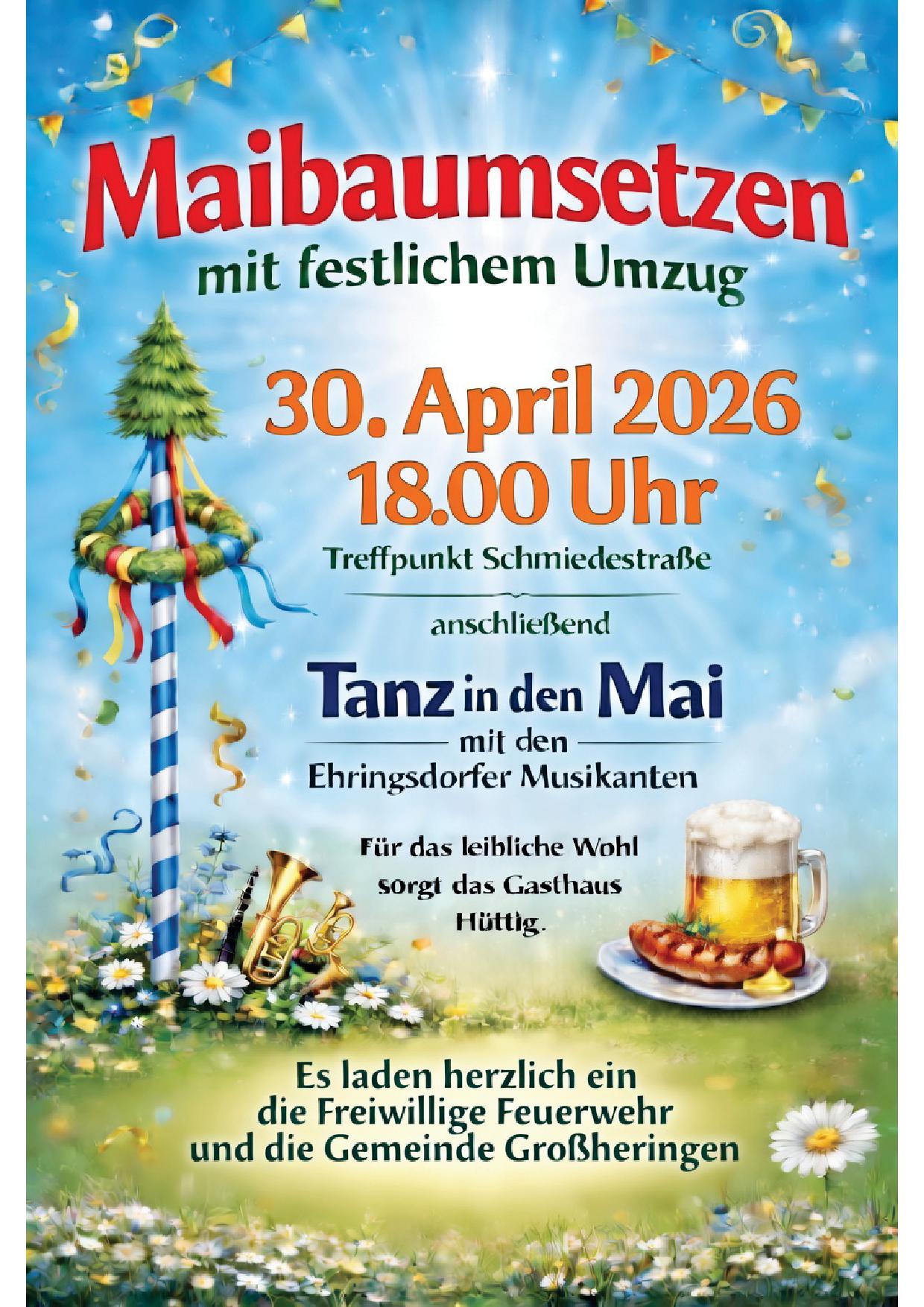 Maibaumsetzen und Tanz in den Mai_2026